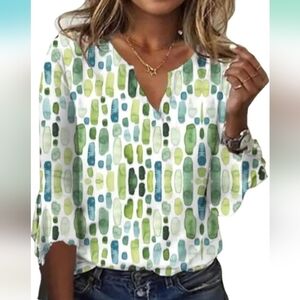Vibrant Patterned Women's Blouse